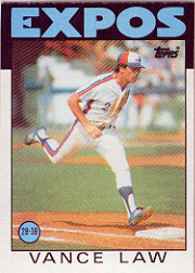 1986 Topps Baseball Cards      787     Vance Law